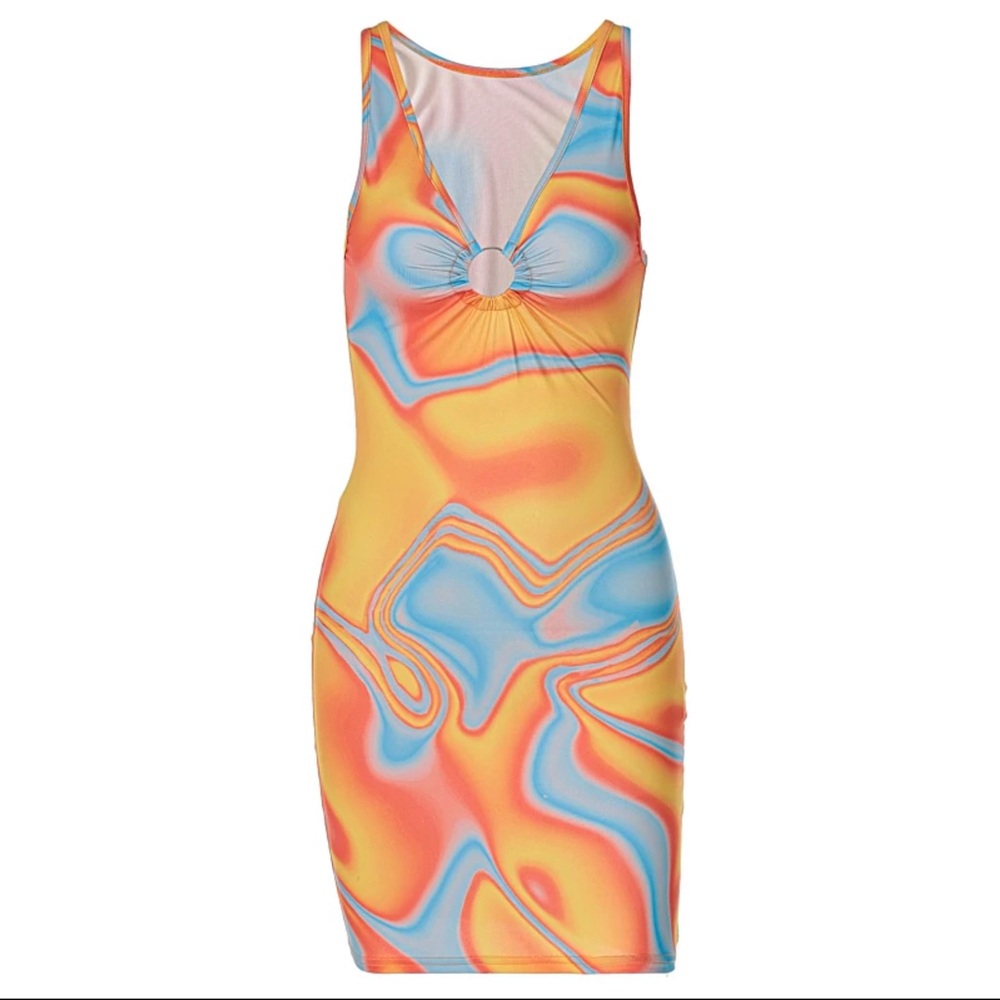 Vibrant Multicolor Midi Dress